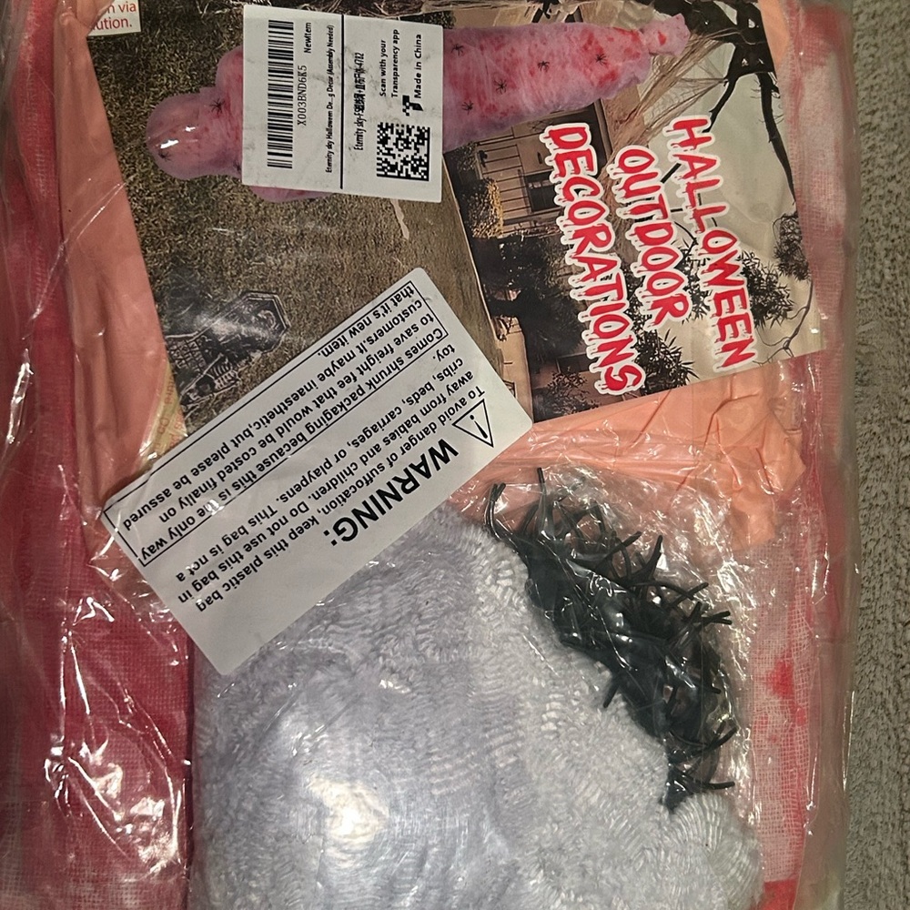 Halloween Outdoor Decorations body Prop in Pink and White